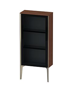 Duravit haut moyen XViu XV1361LB113 50x24x89cm, porte vitrée, champagne mat, porte à gauche, noyer américain