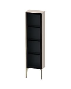 Duravit haut moyen XViu XV1365LB191 40x24x133cm, porte vitrée, champagne mat, porte à gauche, taupe mat