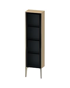 Duravit haut moyen XViu XV1365LB171 40x24x133cm, porte vitrée, champagne mat, porte à gauche, chêne méditerranéen