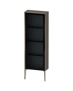 Duravit haut moyen XViu XV1366LB189 50x24x133cm, porte vitrée, champagne mat, porte à gauche, gris flanelle brillant
