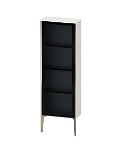 Duravit hauteur XViu XV1366LB122 50x24x133cm, porte vitrée, champagne mat, porte à gauche, blanc haute brillance