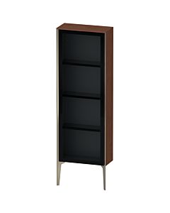 Duravit XViu Halbhochschrank XV1366LB113 50x24x133cm, Glastür, champagner matt, Tür links, amerikanischer nussbaum
