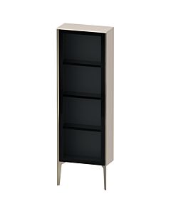 Duravit haut moyen XViu XV1366RB191 50x24x133cm, porte vitrée, champagne mat, porte à droite, taupe mat