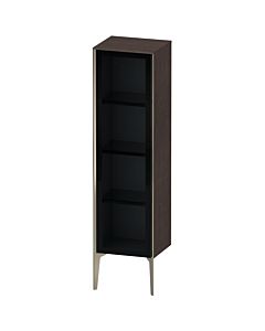 Duravit high cabinet XV1367LB172 40x36x133cm, glass door, matt champagne, door on the left, brushed dark oak