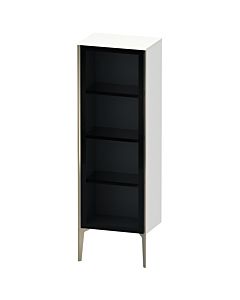 Duravit XViu Halbhochschrank XV1368LB118 50x36x133cm, Glastür, champagner matt, Tür links, weiß matt