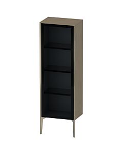 Duravit haut moyen XViu XV1368LB135 50x36x133cm, porte vitrée, champagne mat, porte à gauche, chêne terra