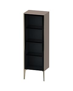 Duravit high cabinet XV1368LB143 50x36x133cm, glass door, matt champagne, door on the left, matt basalt