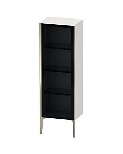 Duravit hauteur XViu XV1368LB185 50x36x133cm, porte vitrée, champagne mat, porte à gauche, blanc brillant