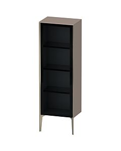 Duravit high cabinet XV1368RB143 50x36x133cm, glass door, matt champagne, door on the right, matt basalt