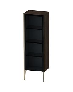 Duravit high cabinet XV1368RB169 50x36x133cm, glass door, matt champagne, door on the right, brushed walnut