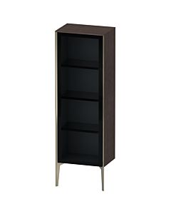 Duravit haut moyen XViu XV1368RB172 50x36x133cm, porte vitrée, champagne mat, porte à droite, chêne foncé brossé