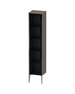 Duravit tall cabinet XV1375LB190 40x36x177cm, glass door, matt champagne, door on the left, flannel gray silk matt