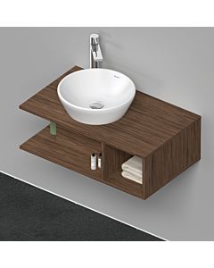 Duravit D-Neo vanity unit DE491802121 80 x 48 cm, Nussbaum Dunkel , wall- 2000 , match2 compartment, 2000 console plate