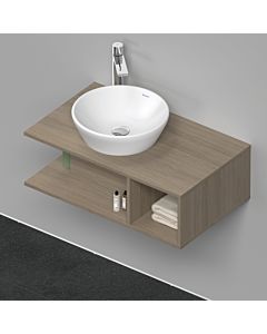Duravit D-Neo vanity unit DE491803535 80 x 48 cm, Terra oak, wall-mounted, 2000 compartment, 2000 console plate
