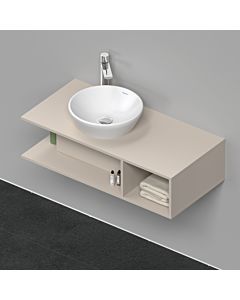 Duravit D-Neo Waschtisch-Unterschrank DE491909191 100 x 48 cm, Taupe Matt, wandhängend, 1 Fach, 1 Konsolenplatte