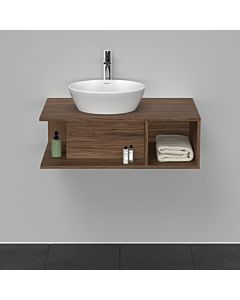 Duravit D-Neo meuble sous-vasque DE492802121 80 x 55 cm, Nussbaum Dunkel , 2000 , compartiment 2000 , plaque console match2