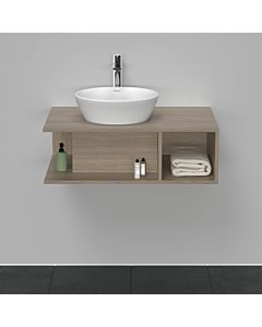 Duravit D-Neo Waschtisch-Unterschrank DE492803535 80 x 55 cm, Eiche Terra, wandhängend, 1 Fach, 1 Konsolenplatte