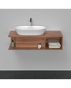 Duravit D-Neo Waschtisch-Unterschrank DE492907979 100 x 55 cm, Nussbaum Natur, wandhängend, 1 Fach, 1 Konsolenplatte