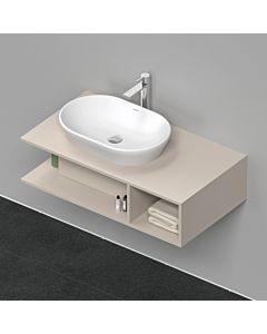 Duravit D-Neo Waschtisch-Unterschrank DE492909191 100 x 55 cm, Taupe Matt, wandhängend, 1 Fach, 1 Konsolenplatte
