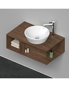 Duravit D-Neo Waschtisch-Unterschrank DE493802121 80 x 48 cm, Nussbaum Dunkel, 1 Fach, 1 Konsolenplatte, wandhängend