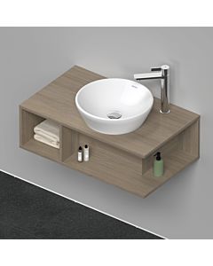 Duravit D-Neo Waschtisch-Unterschrank DE493803535 80 x 48 cm, Eiche Terra, 1 Fach, 1 Konsolenplatte, wandhängend