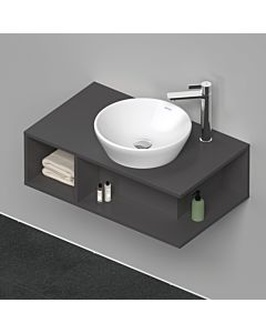 Duravit D-Neo meuble sous-vasque DE493804949 80 x 48 cm, Graphit Matt , 2000 compartiment, 2000 console console, montage mural