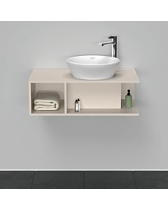 Duravit D-Neo Waschtisch-Unterschrank DE493809191 80 x 48 cm, Taupe Matt, 1 Fach, 1 Konsolenplatte, wandhängend