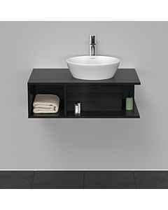 Duravit D-Neo Waschtisch-Unterschrank DE495801616 80 x 55 cm, Eiche Schwarz, 1 Fach, 1 Konsolenplatte, wandhängend