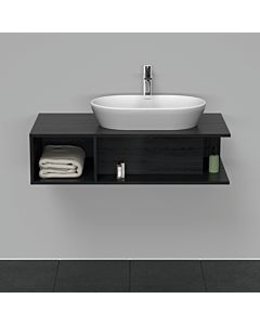 Duravit D-Neo Waschtisch-Unterschrank DE495901616 100 x 55 cm, Eiche Schwarz, 1 Fach, 1 Konsolenplatte, wandhängend