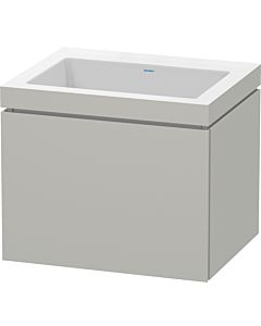 L-Cube Duravit vasque LC6916N0707 60 x 48 cm, sans trou pour robinet, gris béton mat, coulissant 2000