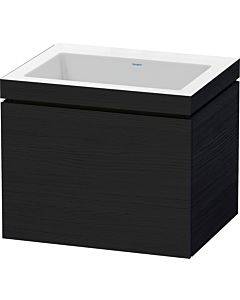 L-Cube Duravit vasque LC6916N1616 60 x 48 cm, sans trou pour robinetterie, chêne noir, coulissant 2000