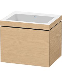Duravit L-Cube Waschtisch-Unterschrank LC6916N3030 60 x 48 cm, ohne Hahnloch, Eiche natur, 1 Auszug