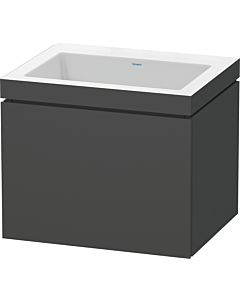 Duravit L-Cube vanity unit LC6916N4949 60 x 48 cm, without tap hole, graphite matt, 2000 pull-out