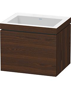 Duravit L-Cube vanity unit LC6916N6969 60 x 48 cm, without tap hole, brushed 2000 , match2 pull-out