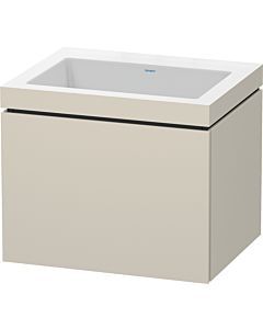 L-Cube Duravit vasque LC6916N9191 60 x 48 cm, sans trou pour robinetterie, taupe mat, coulissant 2000
