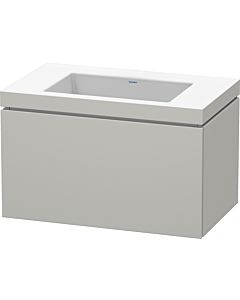 Duravit L-Cube vanity unit LC6917N0707 80 x 48 cm, without tap hole, concrete gray matt, 2000 pull-out