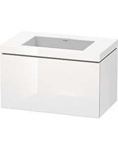 L-Cube Duravit vasque LC6917N2222 80 x 48 cm, sans trou pour robinetterie, blanc brillant, 2000 coulissant