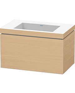 Duravit L-Cube Waschtisch-Unterschrank LC6917N3030 80 x 48 cm, ohne Hahnloch, Eiche natur, 1 Auszug