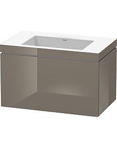Duravit L-Cube Waschtisch-Unterschrank LC6917N8989 80 x 48 cm, ohne Hahnloch, flannel grey hochglanz, 1 Auszug