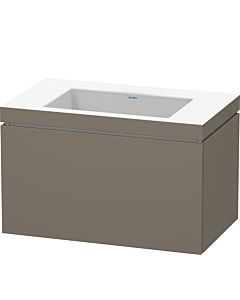 Duravit L-Cube Waschtisch-Unterschrank LC6917N9090 80 x 48 cm, ohne Hahnloch, flannel grey seidenmatt, 1 Auszug