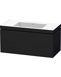 L-Cube Duravit vasque LC6918N1616 100 x 48 cm, sans trou pour robinetterie, chêne noir, coulissant 2000