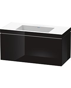 Duravit L-Cube Waschtisch-Unterschrank LC6918N4040 100 x 48 cm, ohne Hahnloch, schwarz hochglanz, 1 Auszug