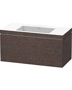 Duravit L-Cube Waschtisch-Unterschrank LC6918N7272 100 x 48 cm, ohne Hahnloch, eiche dunkel gebürstet, 1 Auszug