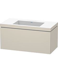 L-Cube Duravit vasque LC6918N9191 100 x 48 cm, sans trou pour robinetterie, taupe mat, coulissant 2000