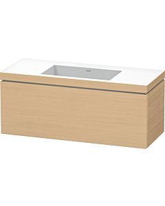 Duravit L-Cube Waschtisch-Unterschrank LC6919N3030 120 x 48 cm, ohne Hahnloch, Eiche natur, 1 Auszug