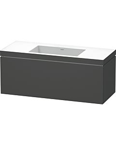 Duravit L-Cube Waschtisch-Unterschrank LC6919N4949 120 x 48 cm, ohne Hahnloch, graphit matt, 1 Auszug