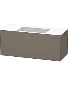 Duravit L-Cube vanity unit LC6919N9090 120 x 48 cm, without tap hole, flannel gray silk matt, 2000 pull-out