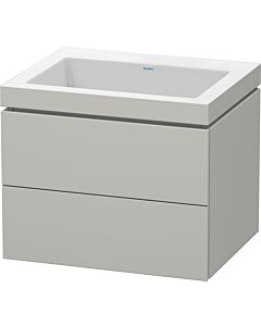 Duravit L-Cube vanity unit LC6926N0707 60 x 48 cm, without tap hole, matt concrete gray, 2 drawers