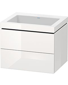 Duravit L-Cube vanity unit LC6926N2222 60 x 48 cm, without tap hole, white high gloss, 2 drawers