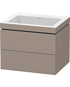 L-Cube Duravit vasque LC6926N4343 60 x 48 cm, sans trou pour robinet, basalte mat, 2 tiroirs